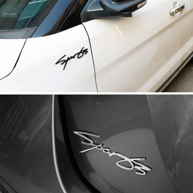 

3D Premium Racing Sports Word Letter Logo Nameplate Decal Emblem Badge Sticker for car Engine Hood Fender trunk Tail Rear Bonnet