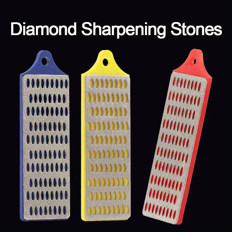 3pcs Diamond Sharpening Stone Hone Set Backing Whetstone Block Kitchen Knife Acecssories Skiing Sharpeners Thin Tool Disc