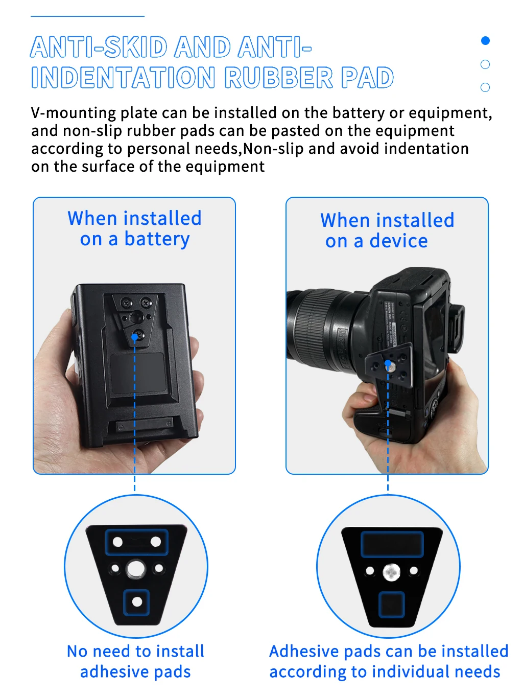 Aluminium V-Lock Batterie Montage Platte Klemme Schnellspanner für ARCA Stativ Gimbal Vlog DSLR Kamera V Mount Netzteil Halterung – Detail 7