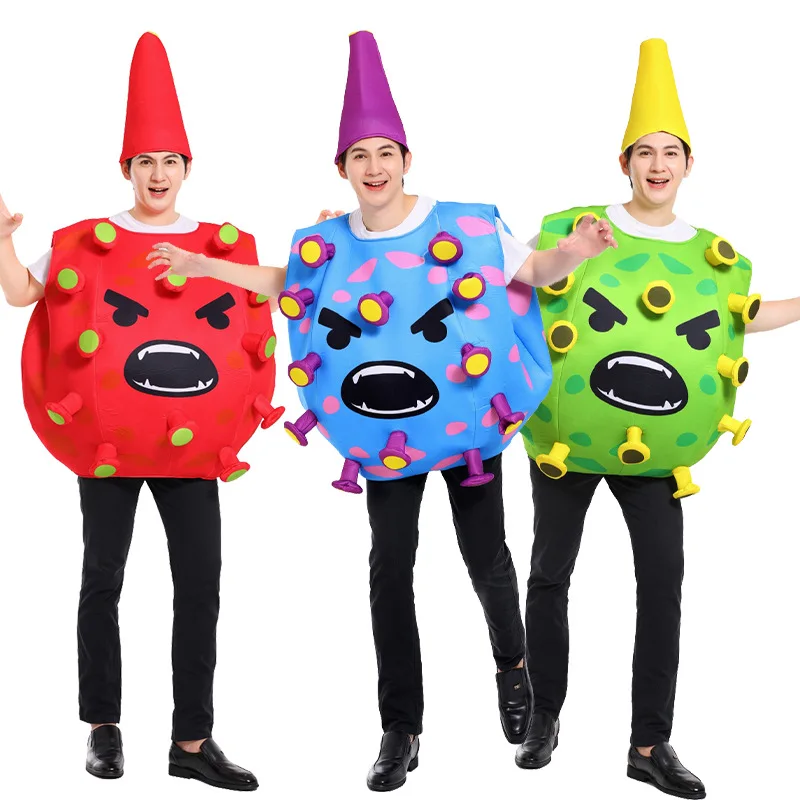 Disfraz de Halloween para Adultos, Disfraz de Virus o Bacterias, Accesorios para Disfraces de Carnaval, Actuaciones y Cosplay
