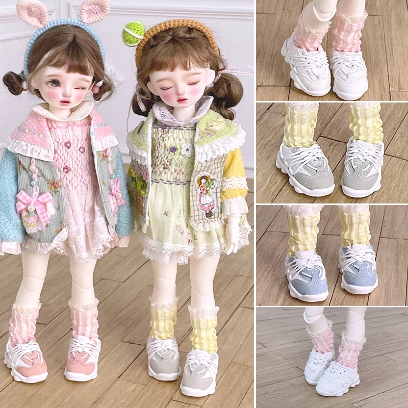 1/6 Bjd Doll Shoes Handmade Leather Sneakers With Shoelaces For 30cm Bjd Doll Dollfie Dream Mid Dk Soom Dod Dollmore Luts