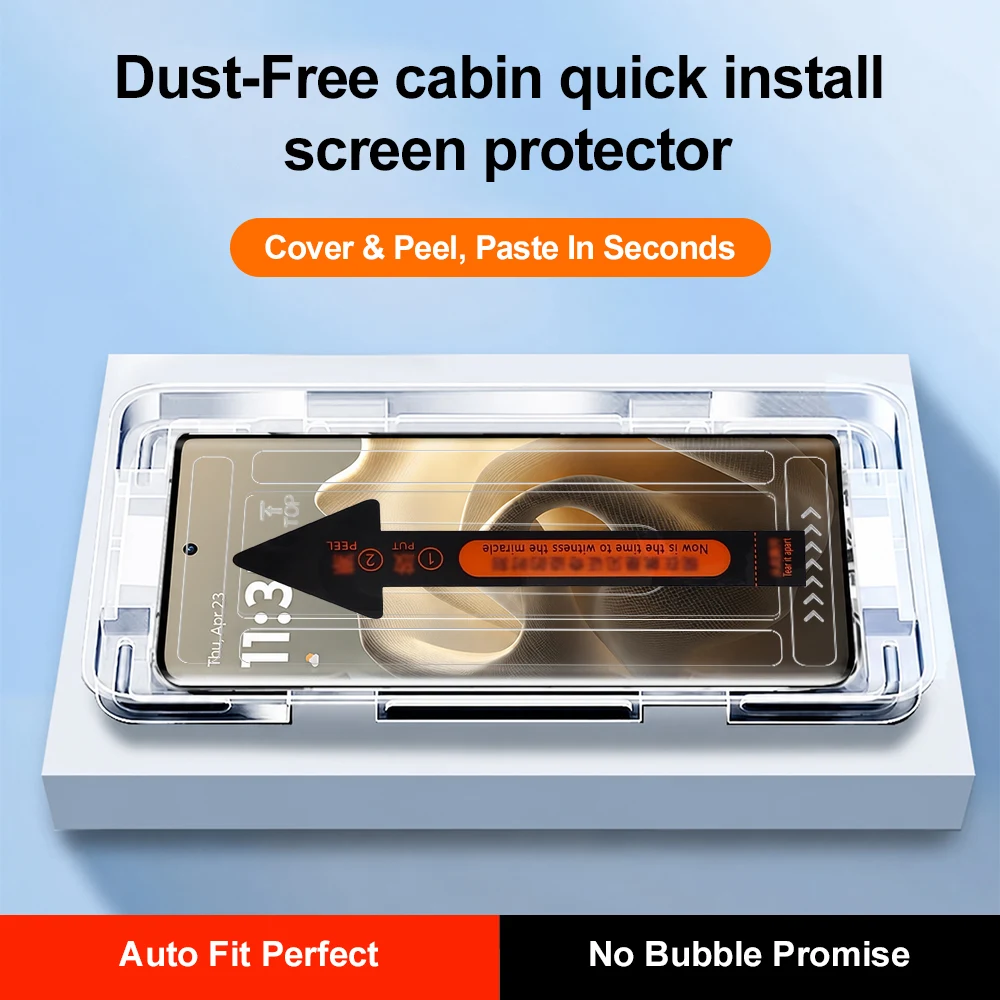4-1Pcs Dust Free Easy Installation Screen Protector For Motorola Edge 60 Fusion 60 Pro Edge 70 Edge 50 Neo Ultra Signature Glass