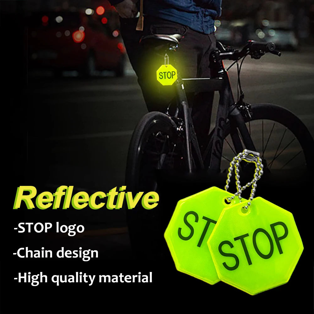10 قطع الإبداعية وقف إلكتروني المفاتيح عاكس تحذير قلادة ليلة السفر دراجة حقيبة قلادة الملحقات #3