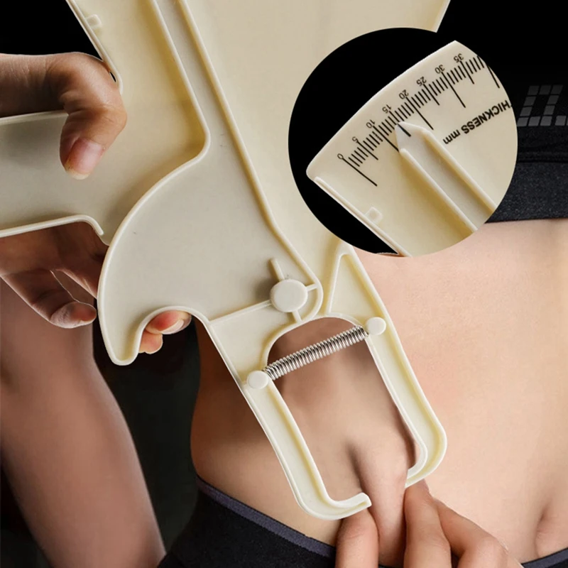 1 Piece Precision Caliper Sebum Caliper Fat Clip Sebum Caliper Fat Thickness Measurement Ruler Personal Fat Ruler White