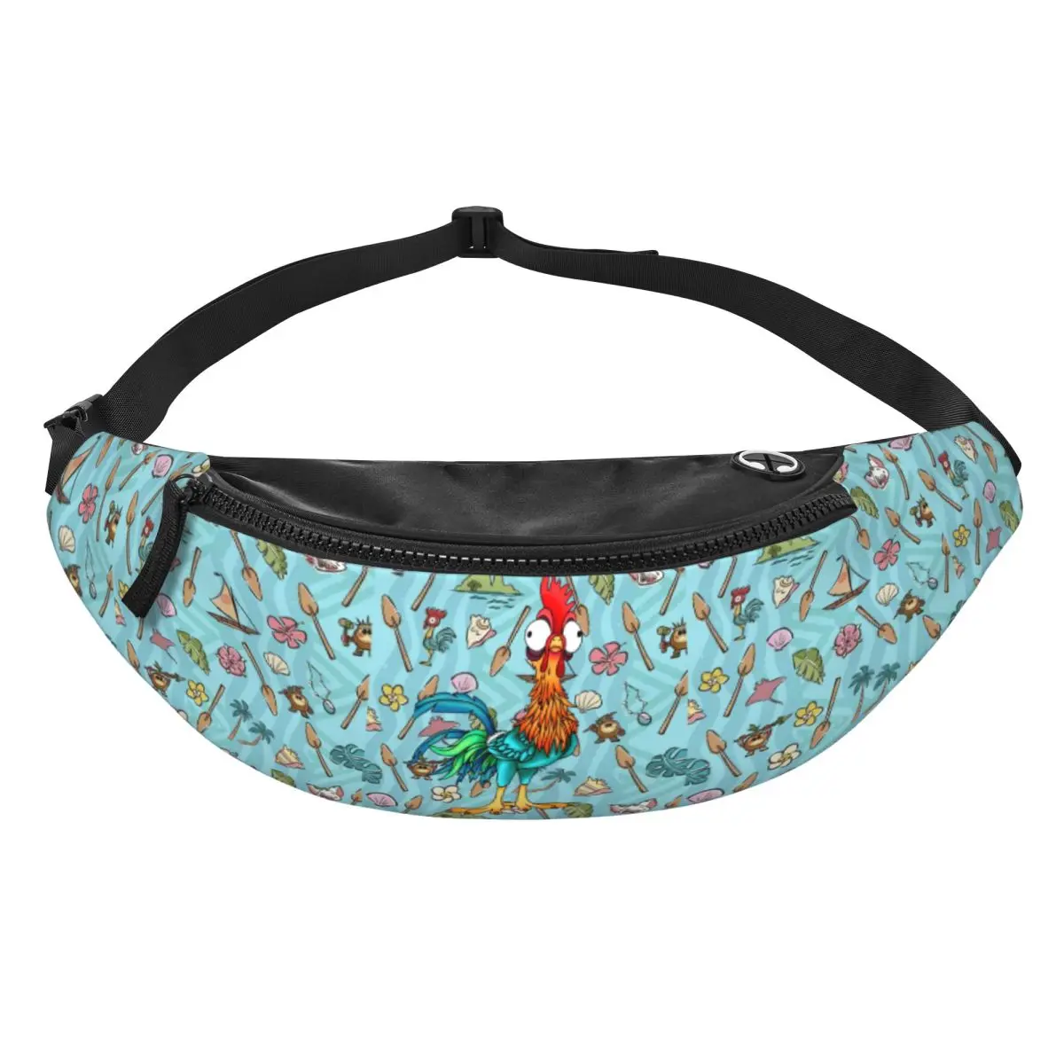 

Поясная сумка-бананка с мультяшным принтом Моаны для мужчин и женщин, кроссбоди, для бега, для телефона и денег