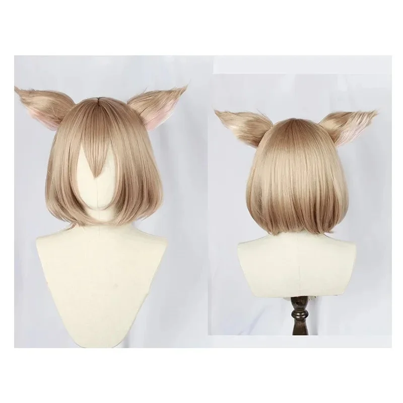 NewFelix Argyle Cosplay Wig Re:Zero Kara Hajimeru Isekai Seikatsu Felix Argyle Anime Synthetic Hair Cosplay Wigs +Ears +Cap+Trac