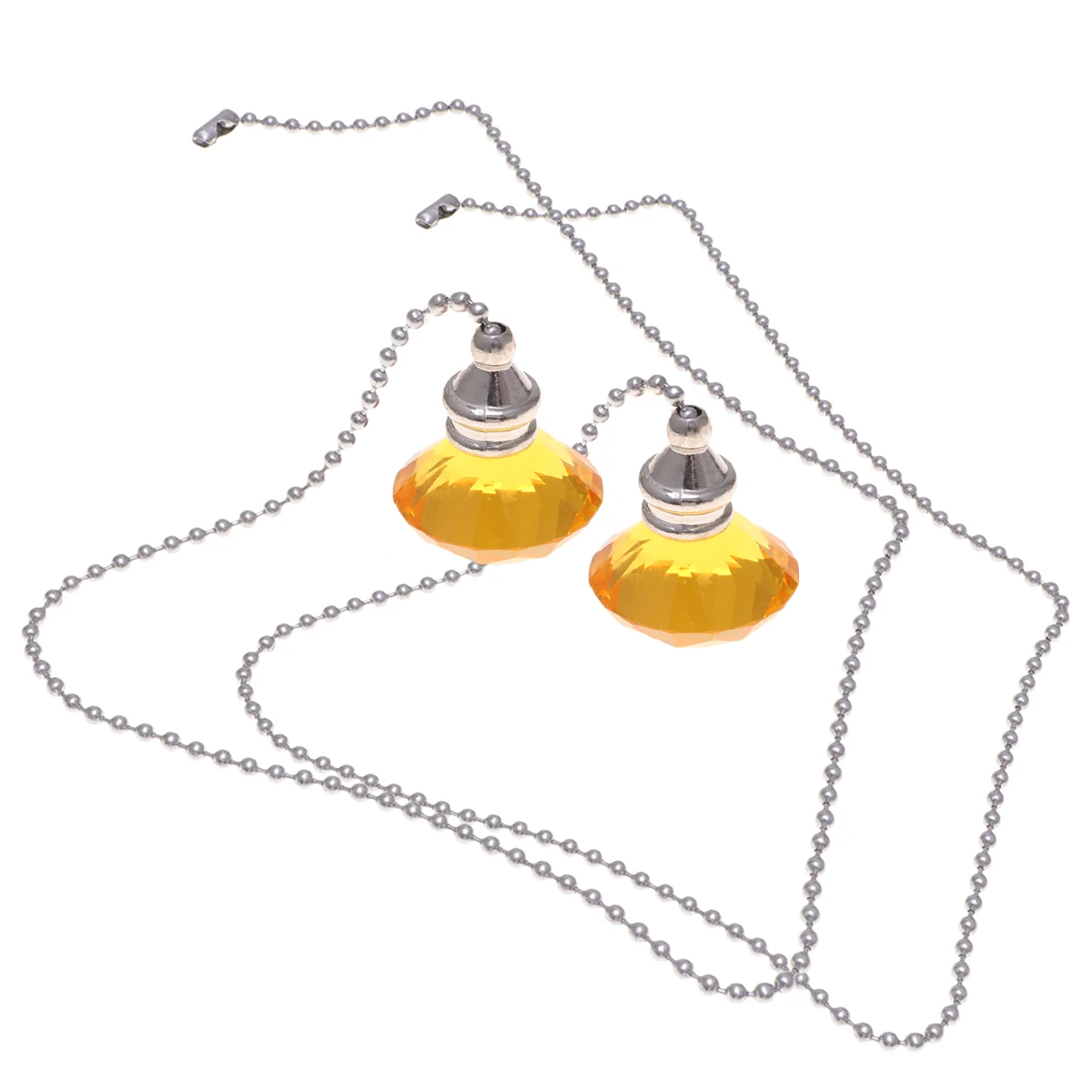 

2Pcs Diamond Fan Pendant Crystal Pull Chain Xmas Hanging nament Long Chain for Ceiling Light Fan NonFading Durable Jewelry