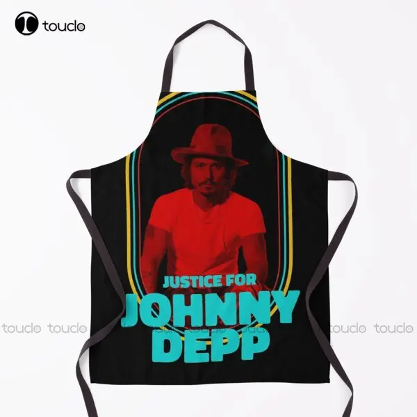 Justice For Johnny Depp Apron Johnny Depp Women'S Apron For Women Men Unisex Adult Household Cleaning Apron New Custom Apron