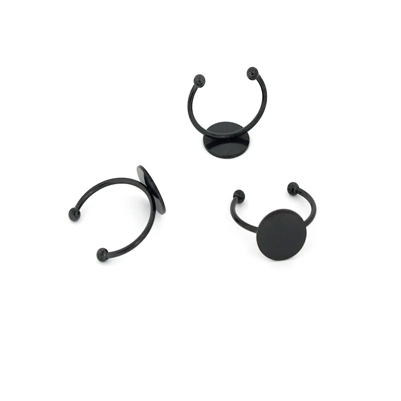 10pcs Stainless Steel Open Ring Settings for Jewellery Making