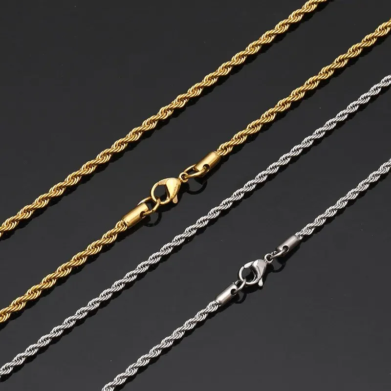 Gold H ip Hop Necklace Chain Waist Silver Mens Body Filled Men Chain Manufacturer Rope Link Stainless Steel Chain