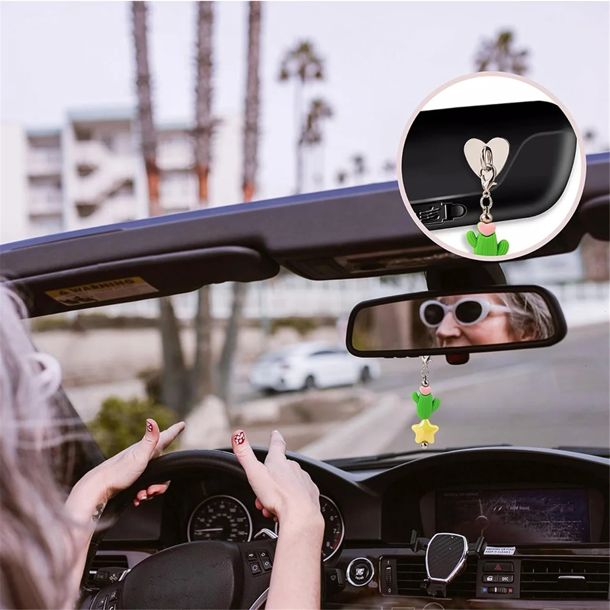 

A83Z , 12-Pack Beadable Cup Charms with Metal Heart-Shaped Sticker Accessories for DIY Tumbler and Glass Decoration Mix-Color