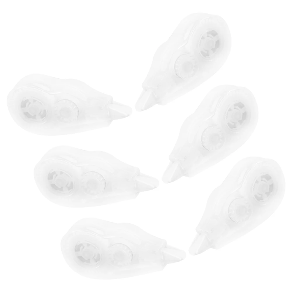 6 قطعة شريط تصحيح أبيض تصحيحات فورية محمولة مريحة الشريط الأسطوانة لطلاب المكاتب المدرسية لوازم القرطاسية #1