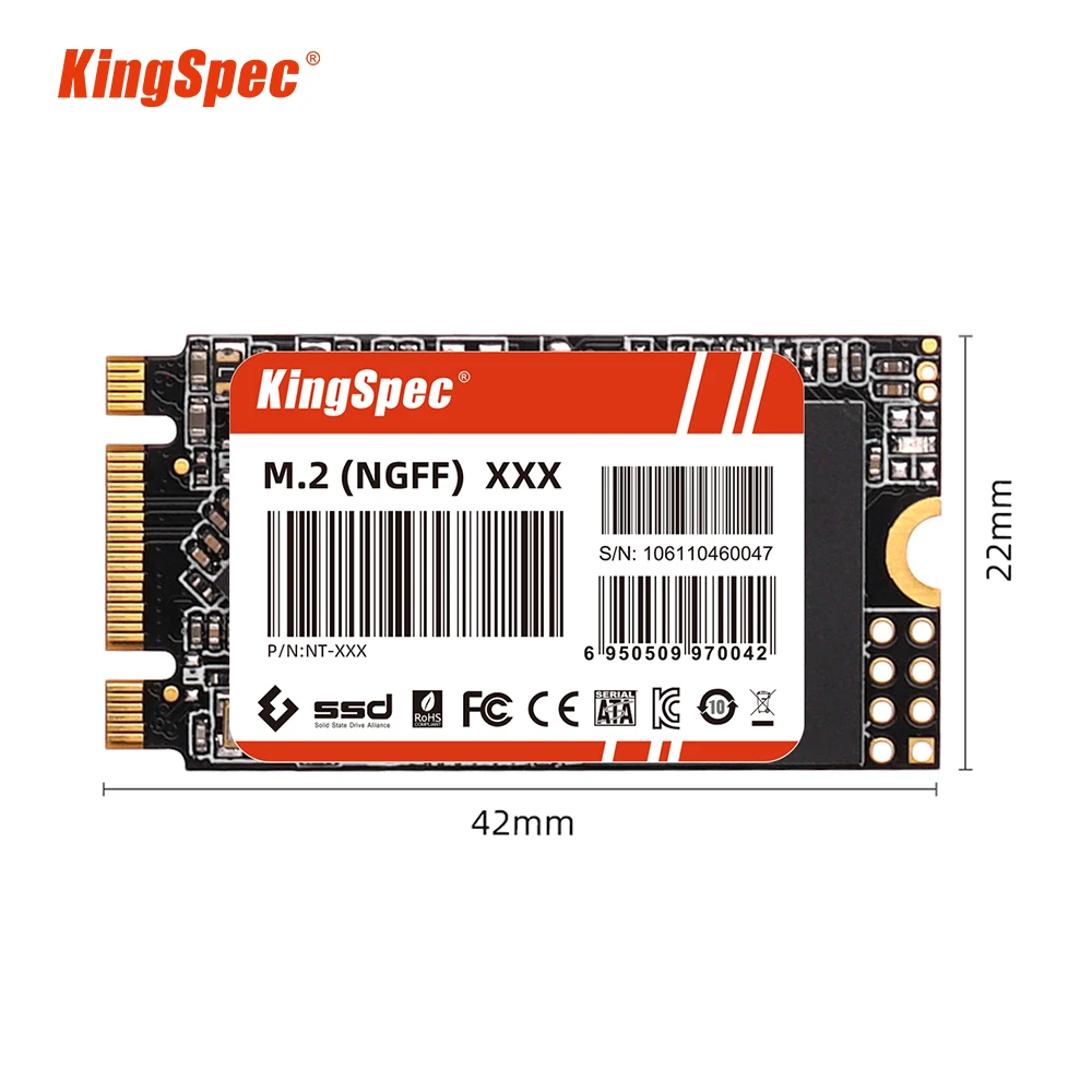 KingSpec m2 ssd 120gb SSD 240gb 2242 hdd M.2 NGFF SATA 500gb SSD Disk 2tb Solid State Drive hd for PC Laptop Jumper ezbook 3 pro