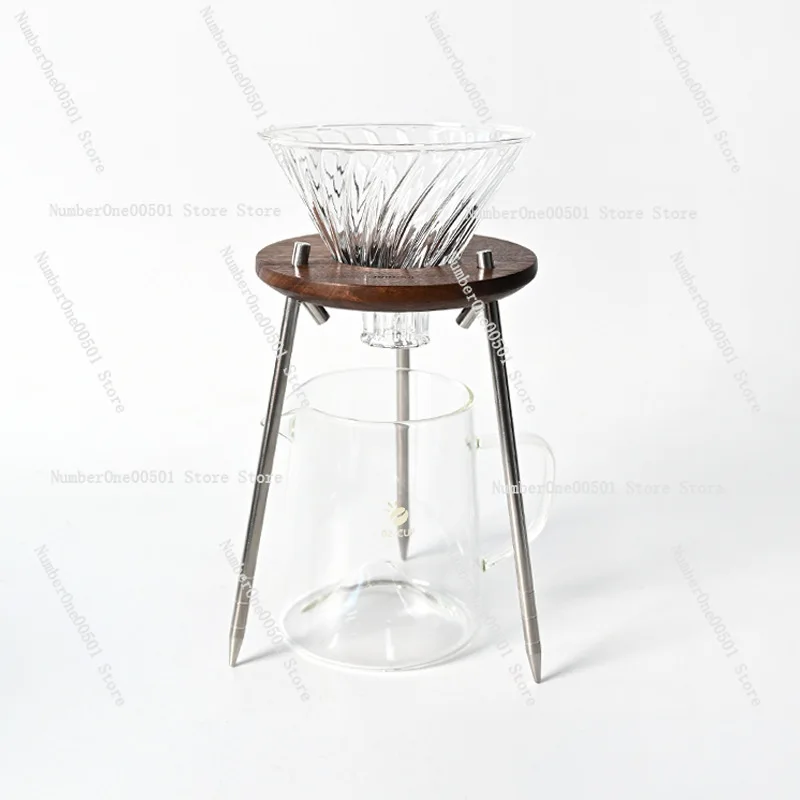 

Подставка для фильтр-кап для кофе ручной работы, съемная, из черного ореха