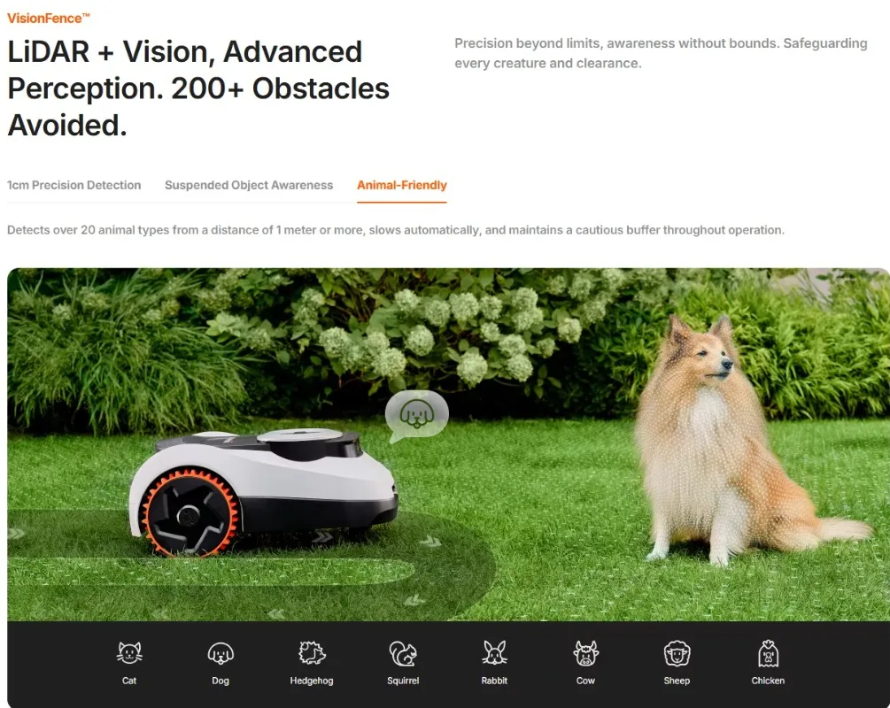 Wireless AI Navigation Lawn Mower for 1500 Square Meter Garden Automatic Mowing Professional Use Durable Equipment