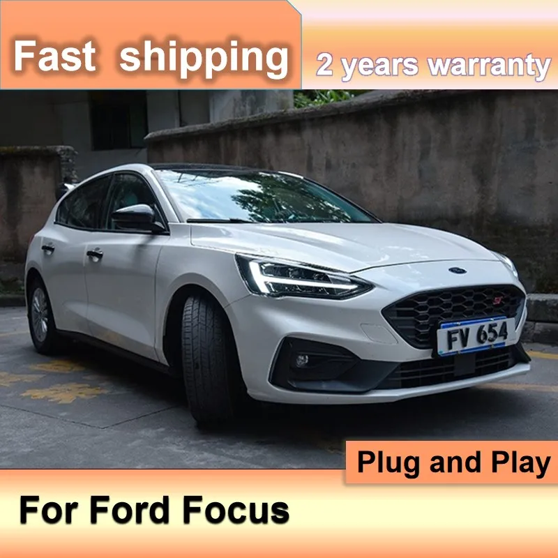 

Автомобильные аксессуары для Ford Focus 2019, фара 2020, Ford Focus, седан, хэтчба, DRL, указатель поворота, проектор ближнего и дальнего света