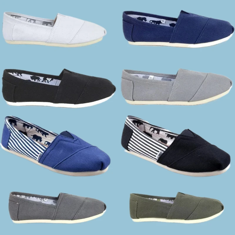 

Flat Canvas Flat Shoes Solid Color Soft Leather Linen Shoes Men and Women Solid Color Shoes Large Size 35-45 Breathable