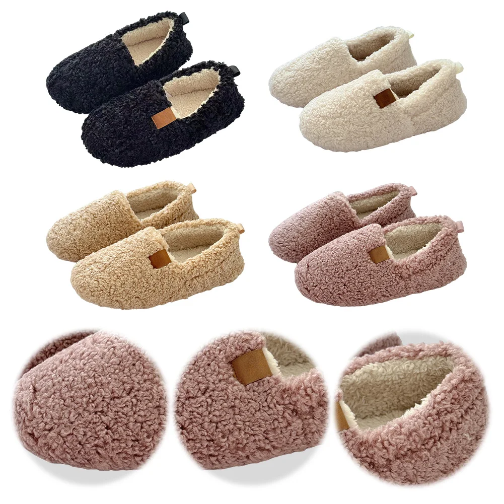 Women House Shoes Fuzzy Memory Foam Loafer with Polar Fleece Lining Indoor Outdoor Slipper