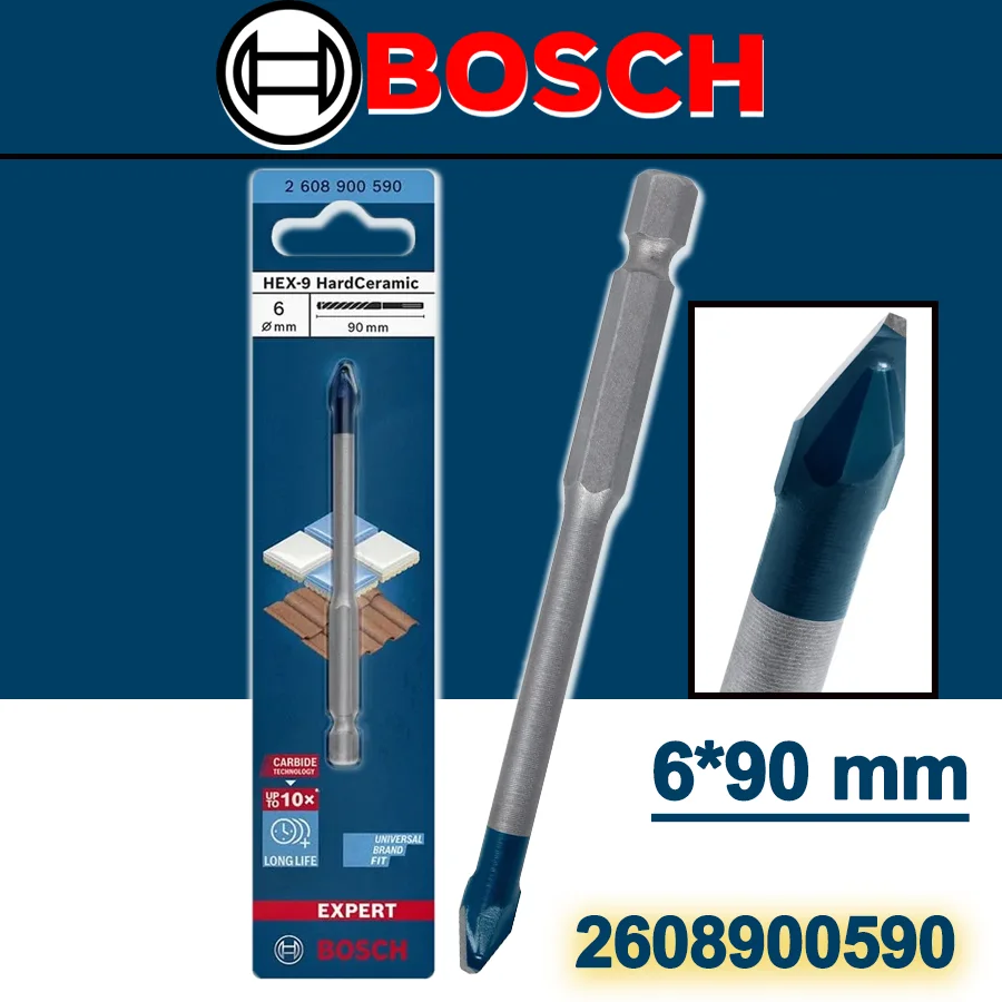 Bosch Expert HEX 9 Hard Ceramic Drill Bit 6x90mm-Campbell Miller Tools Professional Accessories 2608900590