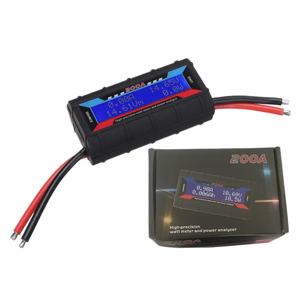 LCD 200A 60V Digital Wireless Battery Tester Watt Meter Power Volt Amp Monitor Analyzer for RC model airplane Battery Analyser