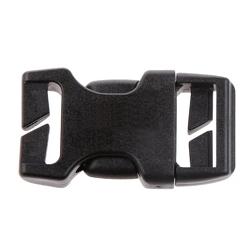 Black Plastic Side Release Buckle Backpack Webbing Buckle 20mm for Paracordaa Bracelet