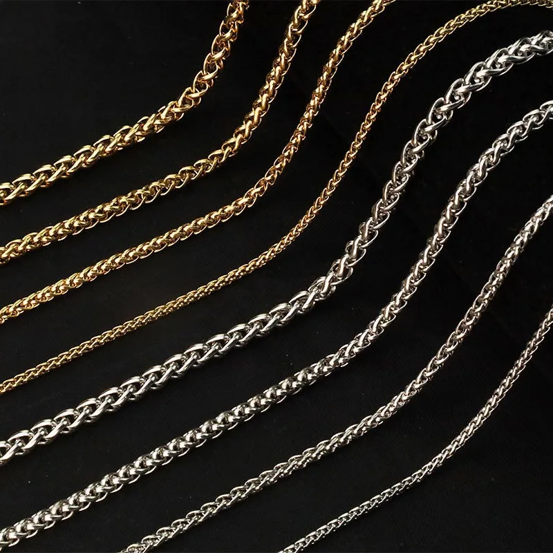 

Новинка 2022 года: цепочка из нержавеющей стали с ветрозащитным покрытием, не выцветает, в стиле хип-хоп, легкая роскошь, титановое стальное ожерелье, ювелирное изделие