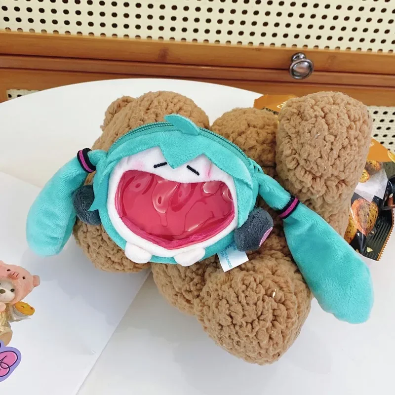 Portmonetka Hatsune Miku Damska Torba na Ramię Cartoon Kawaii 14cm Torba na Słuchawki Pluszowa Torba Pain Torba na Ramię z Łańcuszkiem Prezent dla Dziewczyny