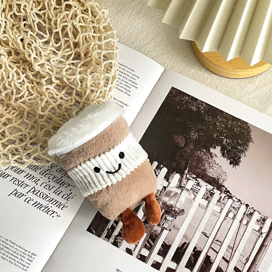 10 سنتيمتر 60 قطعة متعة فنجان القهوة الدمى الحقيقي فقاعة الشاي كوب ألعاب من نسيج مخملي حقيبة سلسلة مفاتيح سحر دمية هدية #3