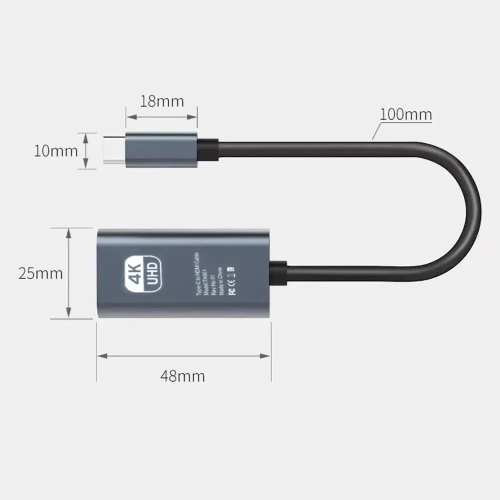 USB C to HDMI Adapter 4K 60Hz Type C Cable HDTV Converter Cable for iPhone 15 TV Converter MacBook Air iPad Samsung Laptop