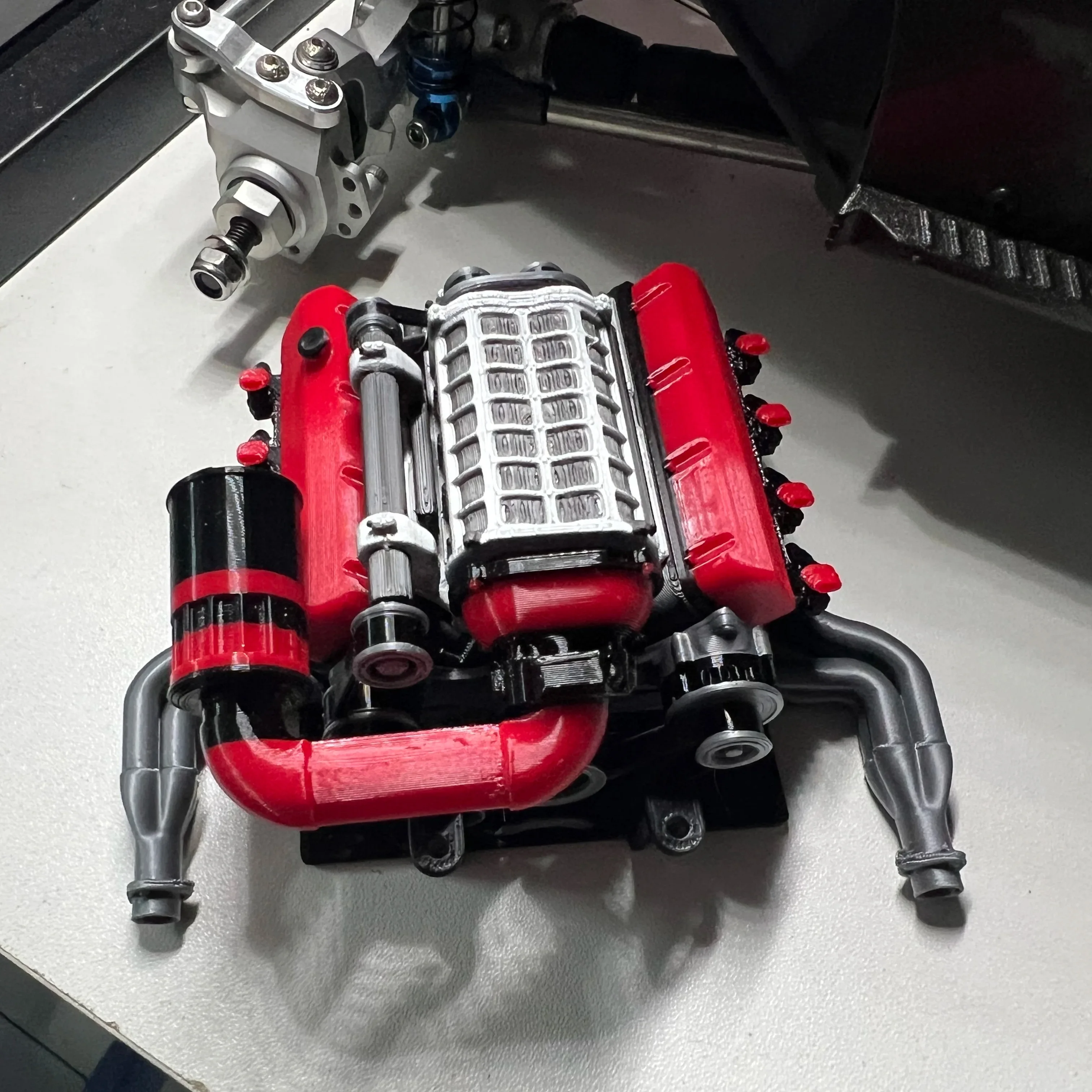 Decoración de modelo de motor de coche RC para 1/10 VP OPTIC H10 KIT TRX4 Defender AXIAL SCX10 RC4WD Sport Jeep K10 TF2 TRX6 G63