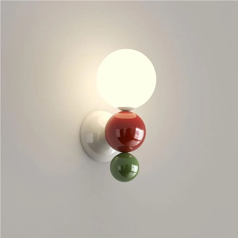 

【Favorite!】Nordic Spherical Wall Lamp Simple Wall Light Bedroom Background Wall Decorative Wall Room Indoor LED Bedside Wall Lam