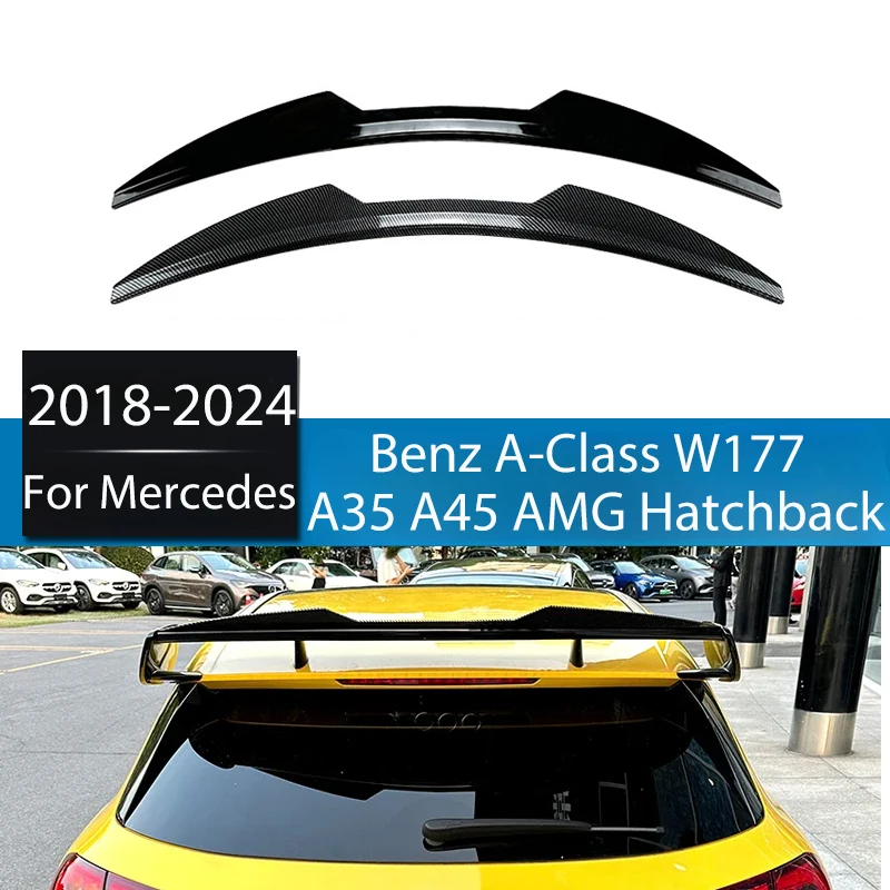 

For Mercedes Benz A-Class W177 A35 A45 AMG Hatchback 2018-2024 Car Rear Trunk Roof Spoiler Tail Wing Lip Body Kit Accessories