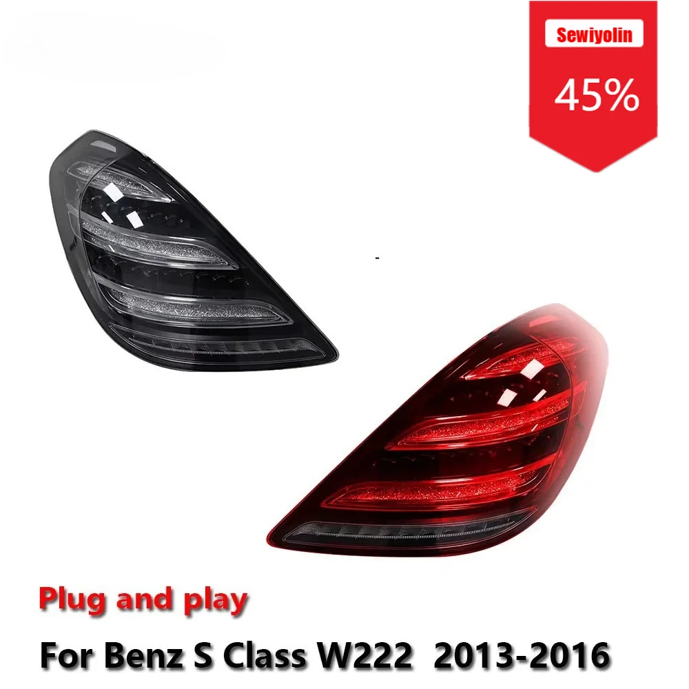 

Sewiyolin Car LED Tail Light Assemblies For Benz S Class 2013-2016 W222 Auto Fog DRL Brake Turn Signal Lamp Plug and Play