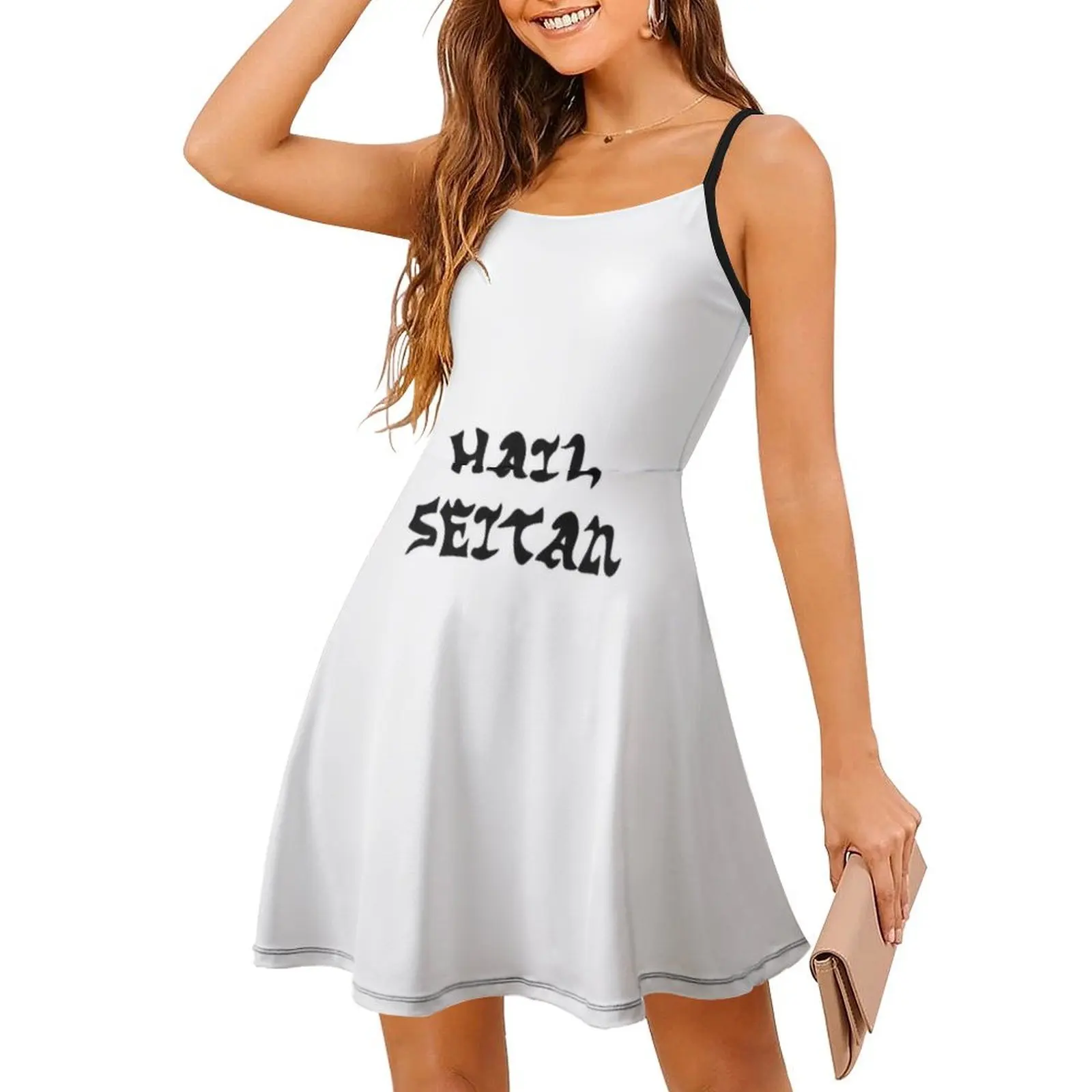 فستان حفلات نسائي من Hail Seitan ملابس خروج عصرية مطبوعة ملابس النادي للإناث Seitan Hail Hail Seitan Tofu نباتي أنثى #3