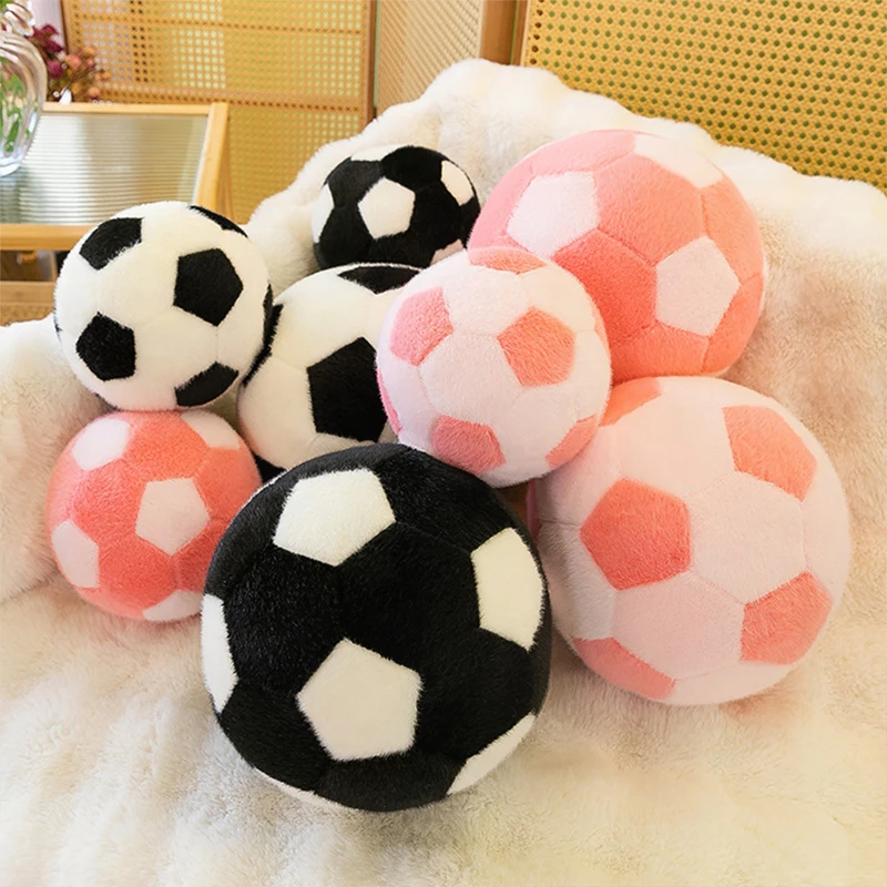

Kawaii Plush Toy Stuffed Doll Cute Multicolor Ball Design Football Basketball Themed Kids Birthday Xmas Gift for Children