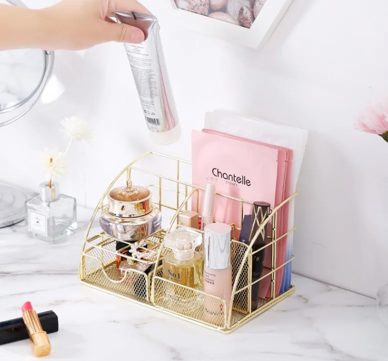 

Nordic desktop organizer, metal file , office supplies, multifunctional materials, stationery, cosmetics, file rack