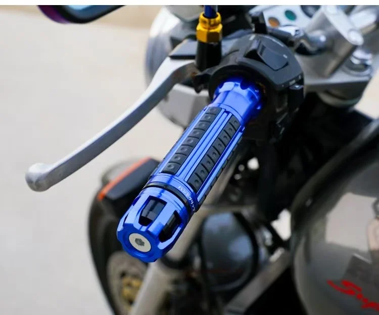 1Pair 22mm CNC Motorcycle Handle Grips standard hollow handlebars for Kawasaki Honda Yamaha Suzuki