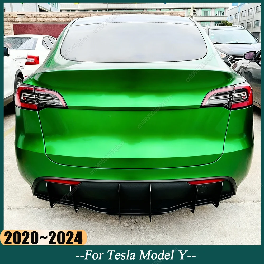

ABS Gloss Black Car Rear Bumper Lip Diffuser Spoiler Splitter For Tesla Model Y 2020 2021 2022 2023 2024 Bodykits Tuning
