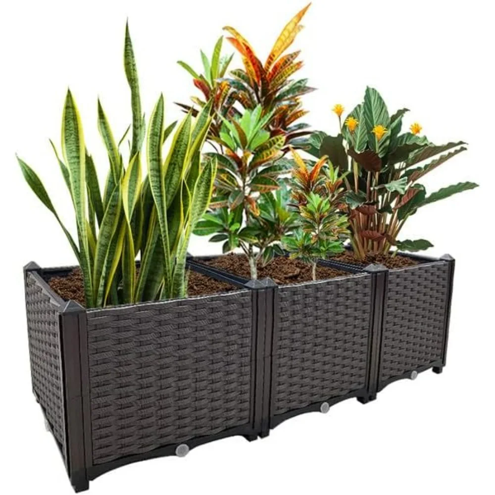 

Raised Garden Bed Planters for Outdoor Plants Planter Box Elevated Garden Boxes Plant pots of Garden Patio Balcony Deck