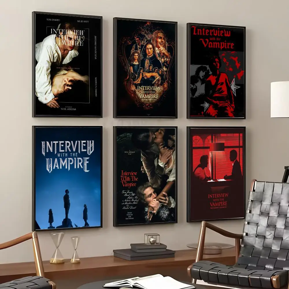 TV I-Interview with the VampireS Painting Calligraphy Cotton Canvas Wall Art Poster Quality Decor Painting for Home Decor
