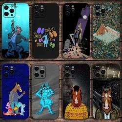 B-Bojack cartoon H-Horseman funny Phone Case For Apple iPhone 15,14,13,12,11,Pro,X,XS,Max,XR,Plus,Mini Soft Black Cover