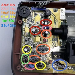 Capacitors For Sega Gamegear Gg Motherboard Capacitors Repair Replacement
