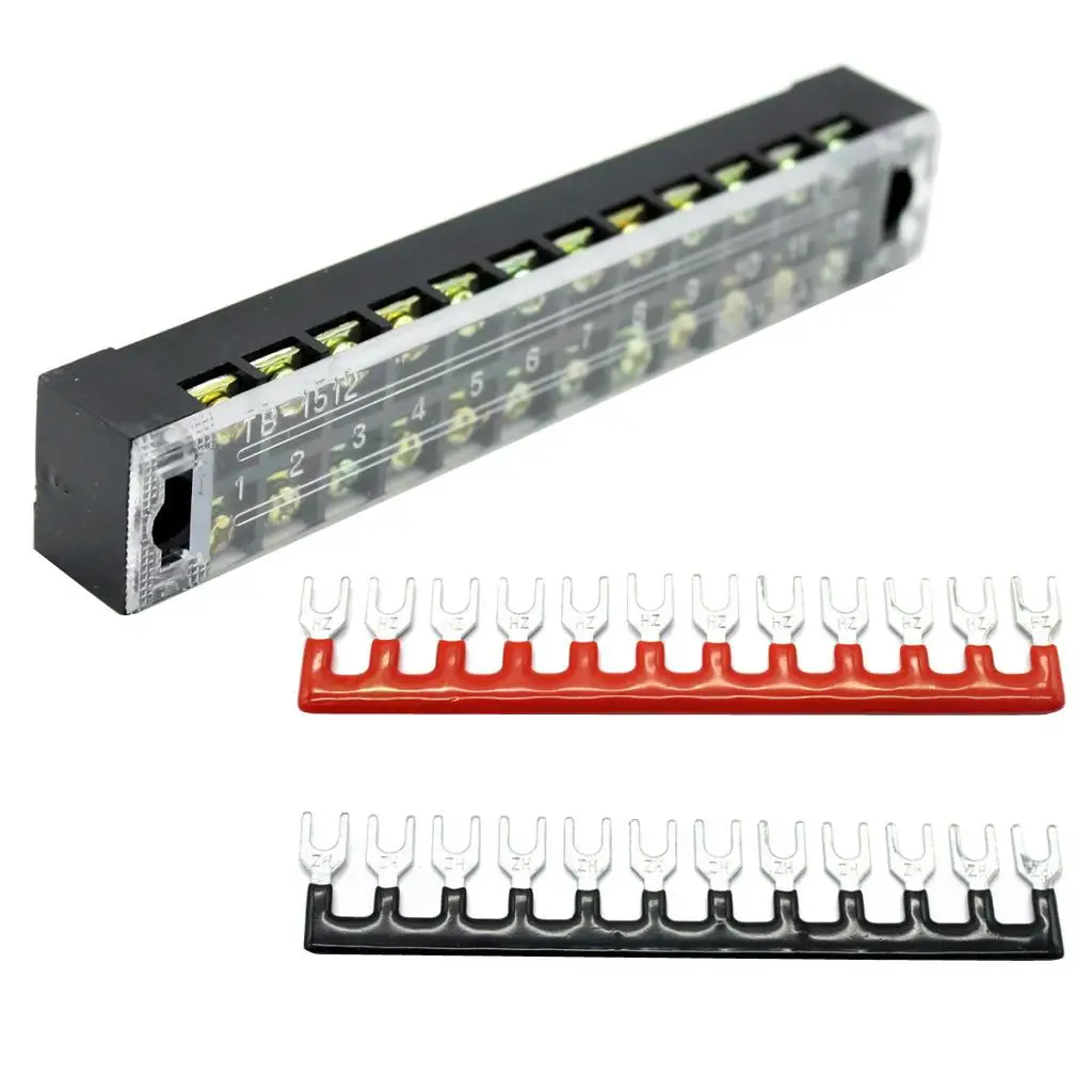 600 2pcs 12 Position Double Row Wire Screw Terminal Strip Electric Terminal Strip Block