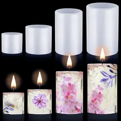Cylinder Candle Molds Silicone Mold Resin Mould Epoxy Resin Casting Molds for DIY Aromatherapy Candles Soaps Polymer Clay