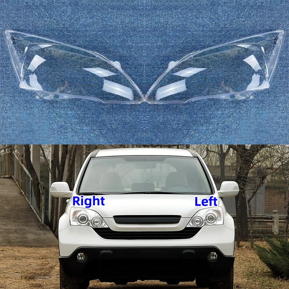 

For Honda CRV CR-V 2007 2008 2009 2010 2011 Accessoire Voitures Replace A Transparent PC Car Lights Shell Headlight Lens Cover