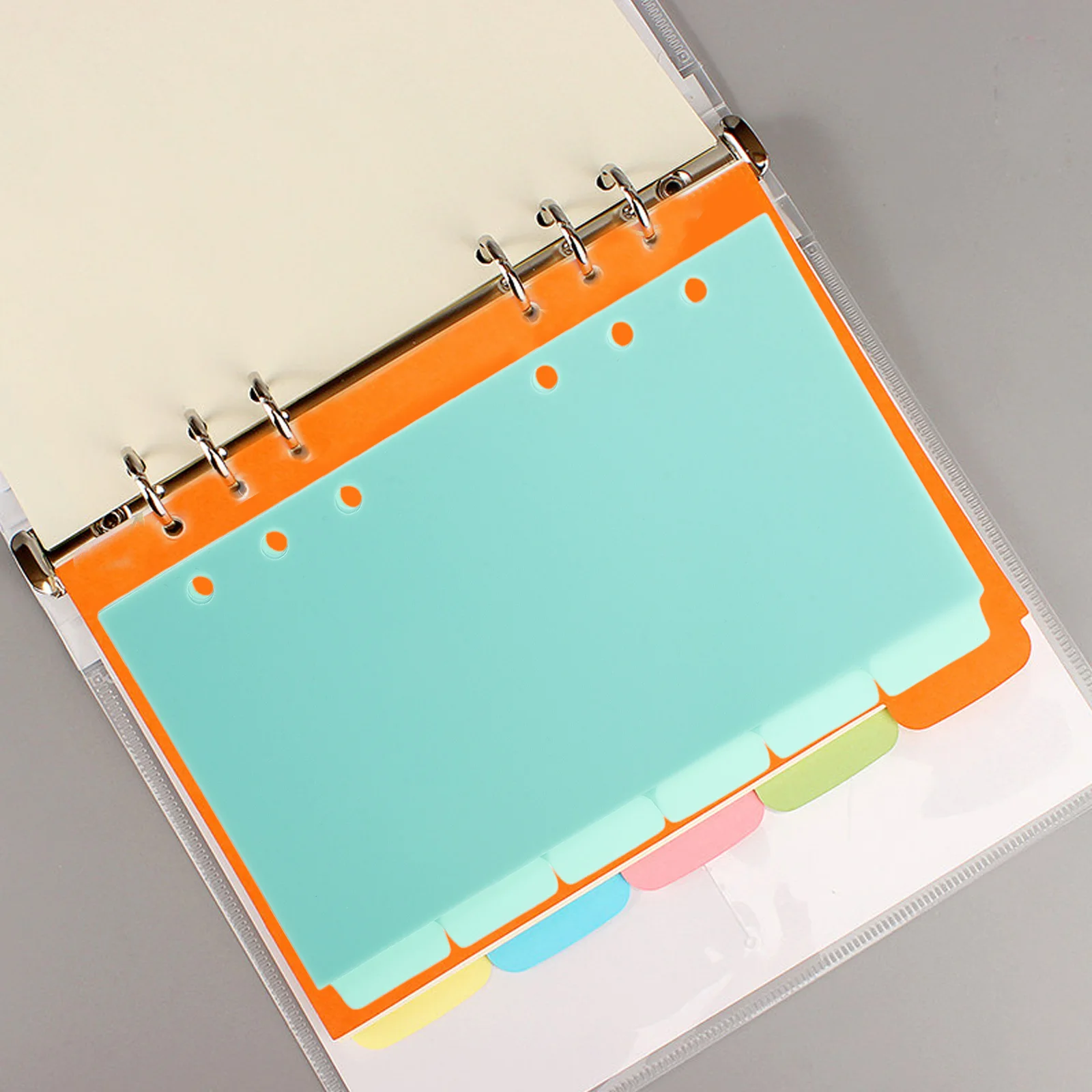 

6 Sheets Binder Dividers Index Divider Aesthetic Colorful Tabs Easy Insertion Removal Loose Leaf Notebook Organizer Planner