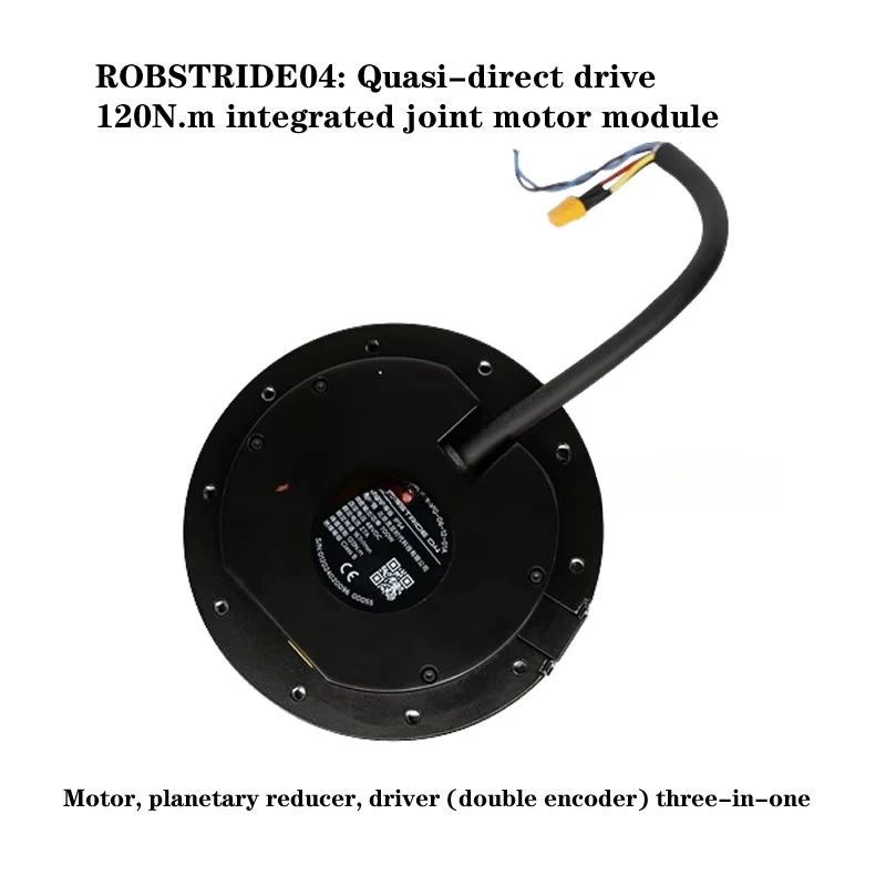 ROBSTRIDE04: Quasi-direct drive, 120N.m, integrated joint motor module, dual encoders, precise and fast control