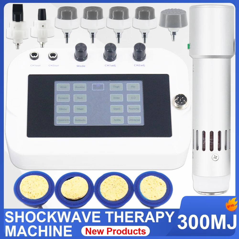 300MJ Shock Wave Therapy Machine EMS For ED Treatment Relieve Waist Pain High-Tech Handle Professional Shockwave Massager 2025