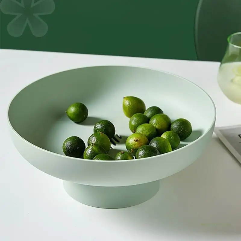 QX2E Fruit Dish Round Drain Fruit Basket Modern Container for Kitchen Counter Table Centerpiece Decorative Home Decor