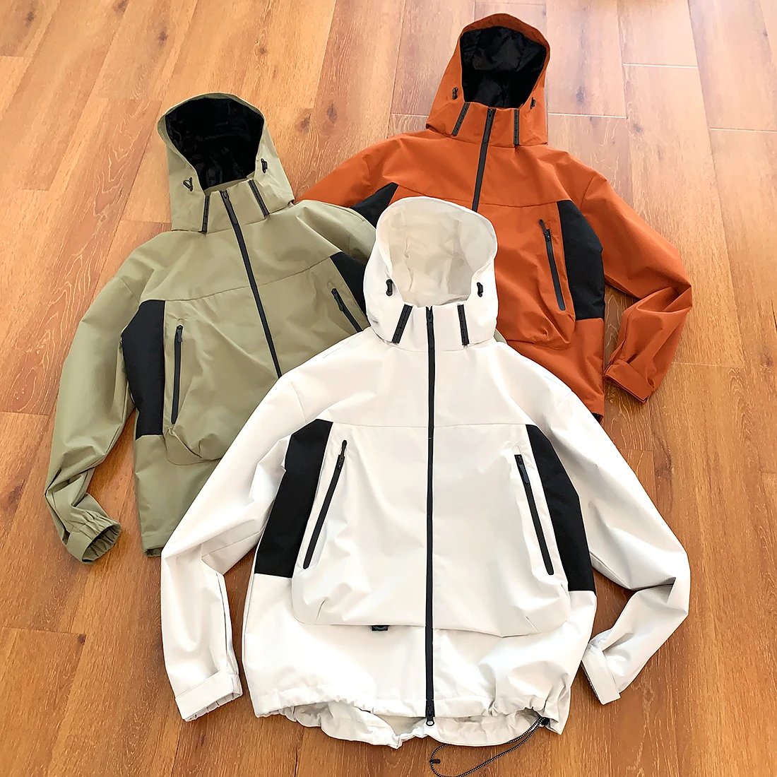 

Men's Outdoor Climbing Jaet 3D Tailoring Windproof Waterproof Splice Color Stand Fit Faion Urban Sle Polyester Fiber